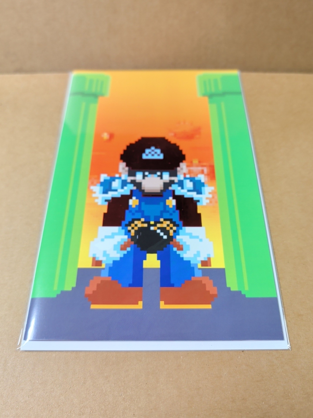 Mario "Absolute Mario" ( Batman Homage) Embossed Foil LTD 30  Matthew Waite.COA